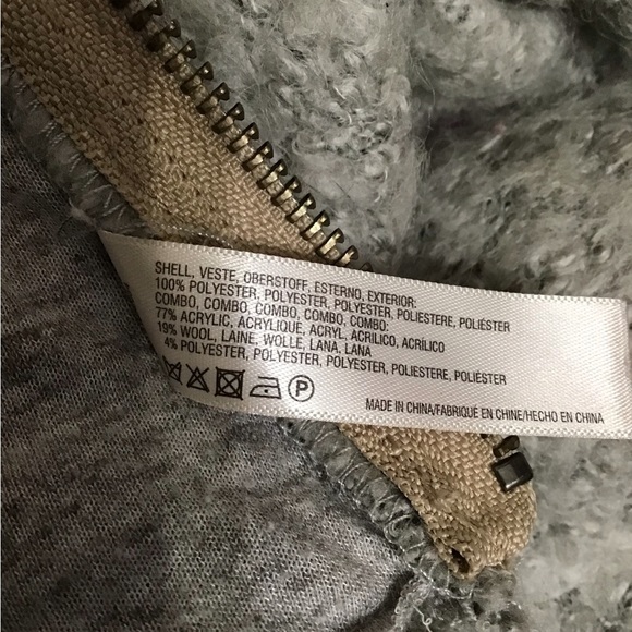 Anthropologie Saturday Sunday Sherpa Faux Suede Mixed Fabric Moto Vest - Picture 7 of 14